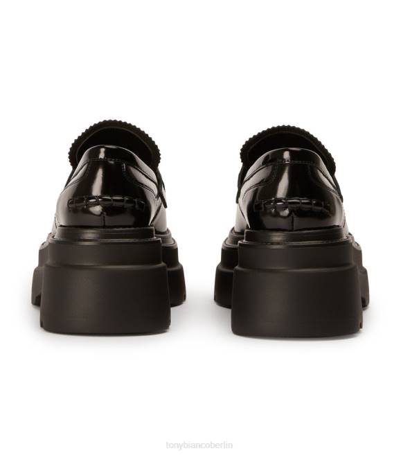 Slipper mit Absatz| de Tony Bianco Frauen Freizeitschuhe von Zomp Schwarz hochglänzend 4624363